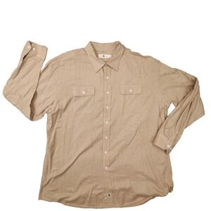 Onward Reserve Beige Lightweight Flannel Button Up shirt size‎ XXL
